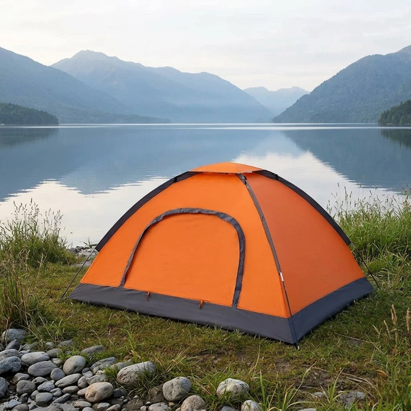 04 Orange tent suitable for all seasons - Image 1
