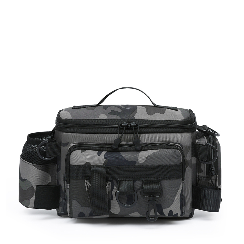 Lure bag grey Multi-compartment fishing tackle storage bag - grey - Image 1