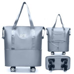 One-layer extended wheeled travel bag-black - Image 5