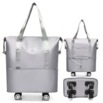 One-layer extended wheeled travel bag-black - Image 3
