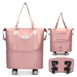 One-layer extended wheeled travel bag-black - Image 4