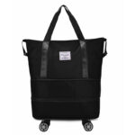 Two-layer extended wheeled travel bag-Light purple - Image 7