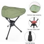 Portable outdoor folding stool, 360° rotating, lightweight folding chair - Image 4